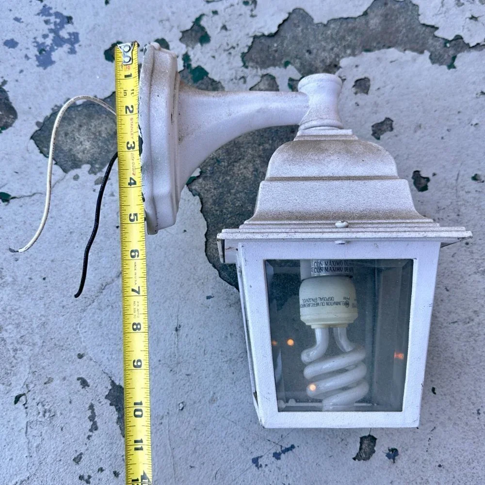 White Wall Mounted Outdoor Lantern